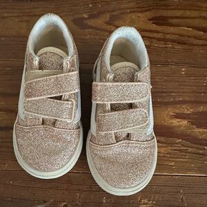 Kids gold glitter vans